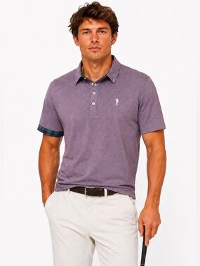 William Murray‎ Golf Murray Classic Polo In Mottled Purple Size Large
